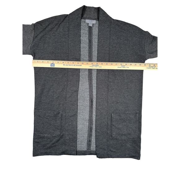 Free Fly Womens Size Medium Dark Grey Thermal Fleece Open Cardigan Pockets - Picture 4 of 6